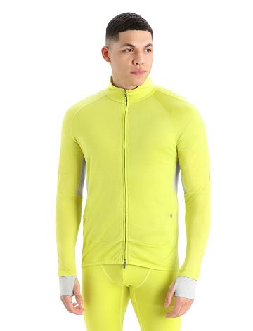 Men's Icebreaker ZoneKnit™ Merino Long Sleeve Zip Hoodie Shine / Ether | CA 1687LISH